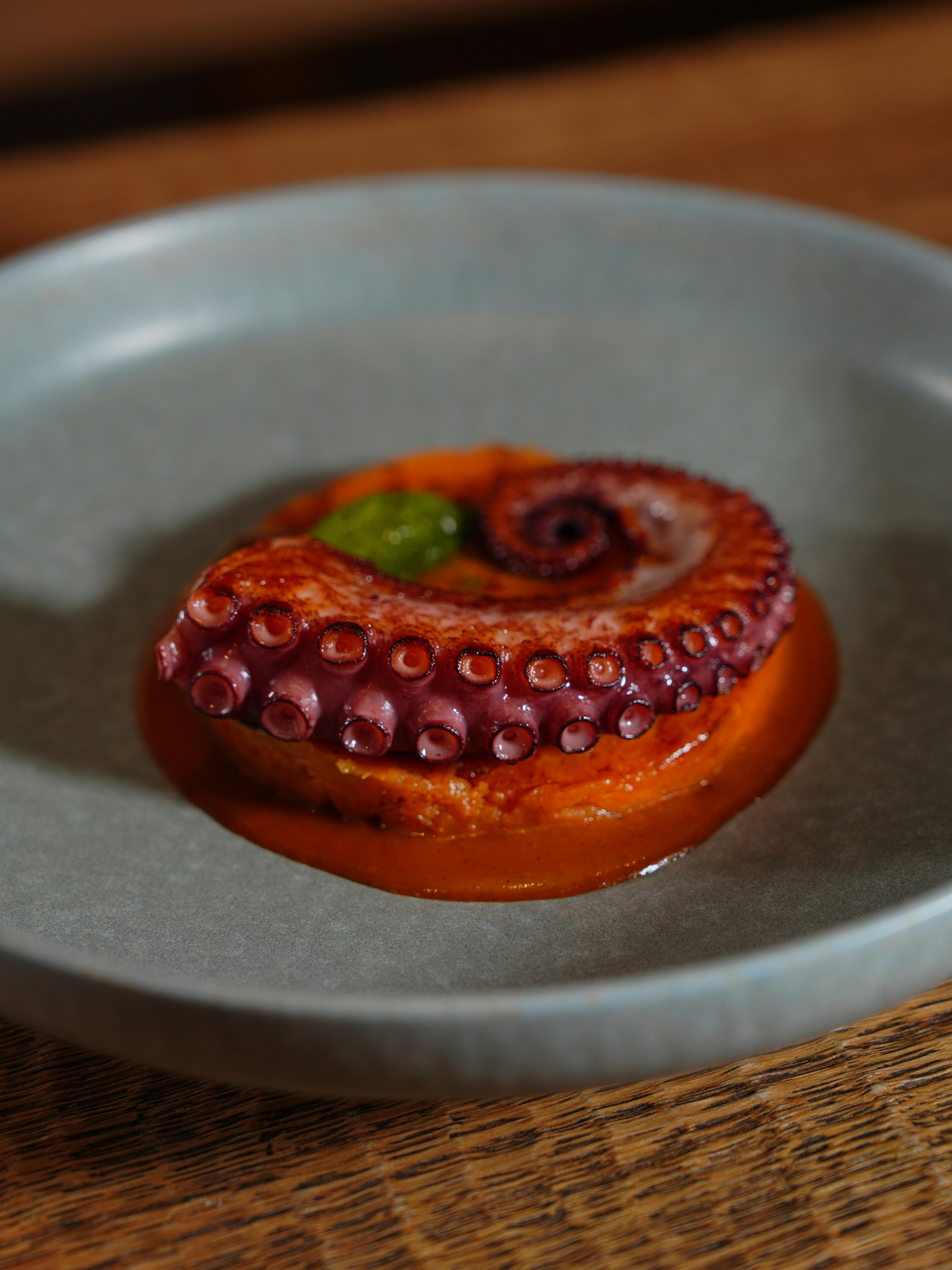 Prepared octopus dish